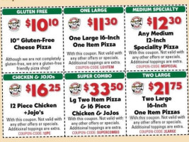 Cici's Pizza Buffet menu