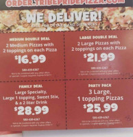 Tribe Pride Pizza menu