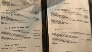 Les Choucas menu