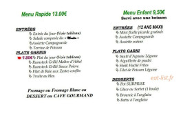 Le Moulin menu