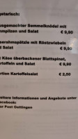 Zur Post menu