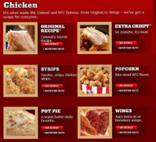 Kfc menu