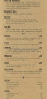 Chipotle Mexican Grill menu