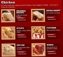 KFC menu