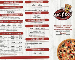 Jac Do's Town Center Cafe menu