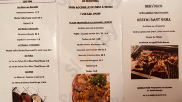 Servigrill menu