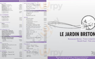 Le Jardin Breton menu