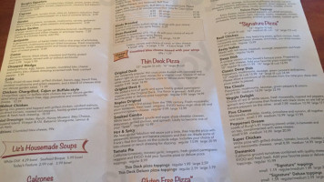 Burgh's Pizza Wing Pub menu