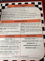 Siren's Cove Cafe menu