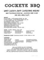 Cockeye Bbq menu