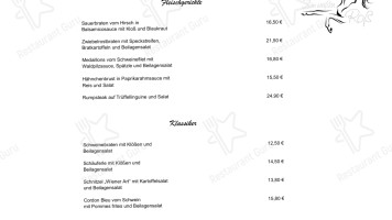 Zum Weißen Roß menu