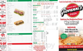 Giovannis Roast Beef & Pizza food