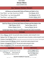 Seven Gables Resort menu