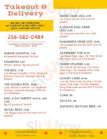 Crawmama's Llc menu