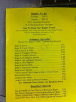 Bagel King menu