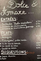 Dolce Amare menu