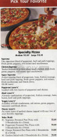 Penso's Pizza menu