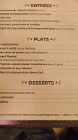 Au Remp'Arts menu