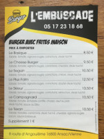 L'embuscade menu