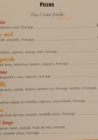 Pizzéria De Cassagnes menu