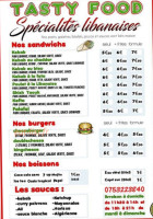 Furious Food (burger Montpellier) menu