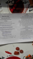 Restaurant de la Vallee menu