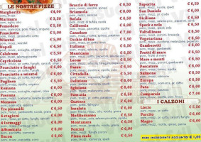 Pizzeria Le Piramidi menu