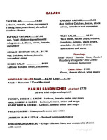 Mayfield Grill menu