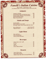 Fanelli's menu