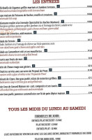 Les Roches Marines menu