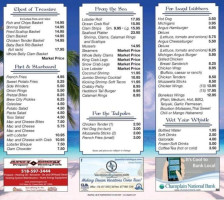 The Crab Shack menu