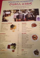 O'grill D'asie menu