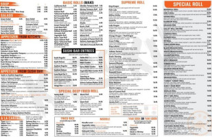 Kazoku Hibachi And Sushi menu