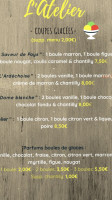 L'Atelier menu