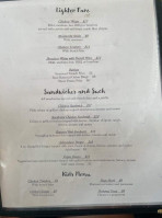 Adirondack On Long Lake menu