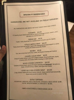 P K's Pub menu