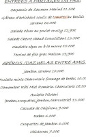 Trinquet Restaurant Mendionde menu