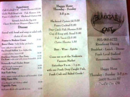 Blacktail Cafe menu