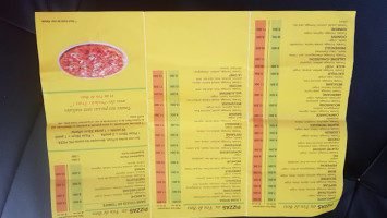 Pic Pizza menu