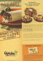 Qdoba Mexican Eats menu