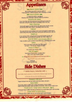 Cedars menu