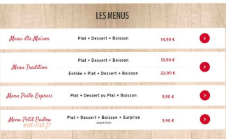 Courtepaille menu