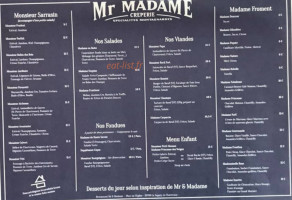 Mr Madame menu