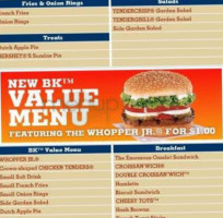 Burger King menu