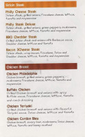 Charleys Philly Steaks menu