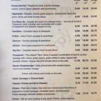 Nalivka's Original Pizza Kitchen menu