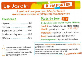 Le Jardin menu