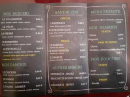 Le Snack De Valou menu