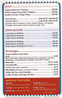 Captain Kidz menu