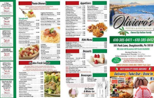 Oliviero's menu